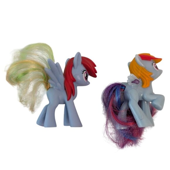 My Little Pony Toy Figures Lot of 8 Rainbow Dash Apple Jack Cheerilee Beachberry - Picture 9 of 9